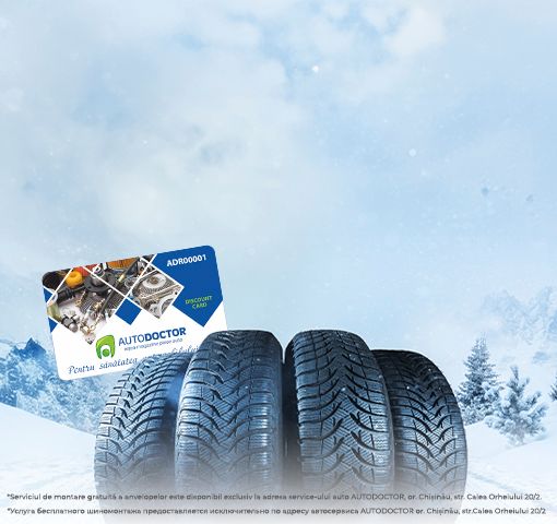 Reducere la anvelopele de iarnă<br>pentru toți deținătorii<br>de carduri de discount